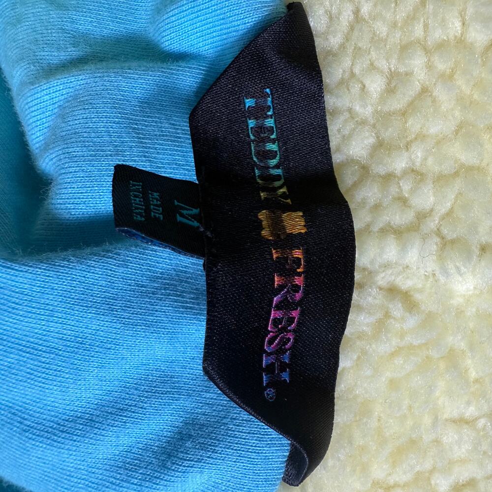 TEDDY FRESH Colorblock Sherpa Hoodie Pastel Cotton Lined SZ M Anime Streetwear - Picture 6 of 9